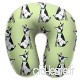 Travel Pillow Abigale Dogs Green Memory Foam U Neck Pillow for Lightweight Support in Airplane Car Train Bus - B07V95MCFL